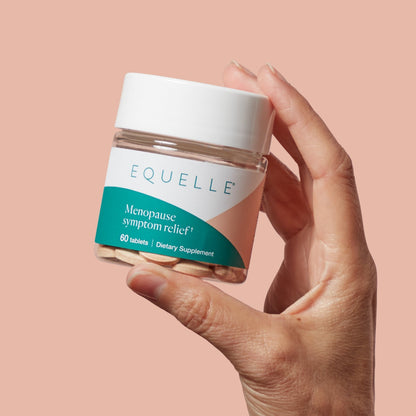 Equelle Multi-Symptom Menopause Relief Supplement for Women, Plant-Based S-Equol, Non-Hormonal & Non-Prescription, Fewer Hot Flashes, More Sleep, Relieves Muscle Aches, 60 Tablets